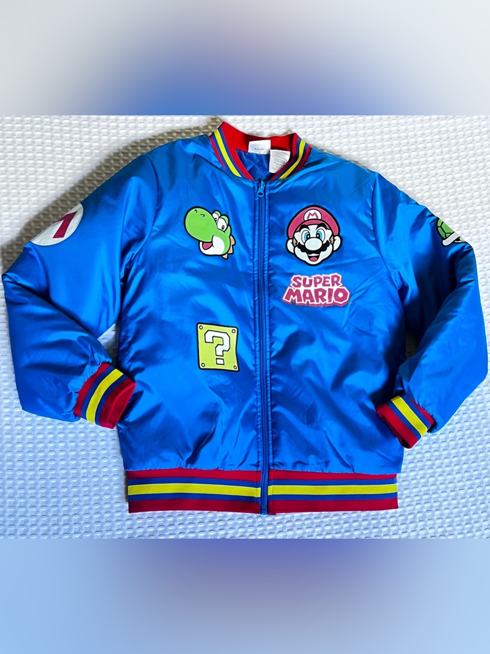 Nintendo Super Mario Bomber Jacket, Mario and Yoshi Bomber Jacket, Youth 10/12